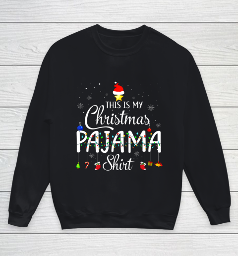 This is My Christmas Pajama Shirt Funny Xmas Light Tree Youth Sweatshirt