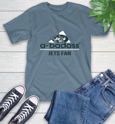 New York Jets NFL Football A Badass Adidas Adoring Fan Sports T-Shirt 9 New York Jets NFL Football A Badass Adidas Adoring Fan Sports T-Shirt - Image 9