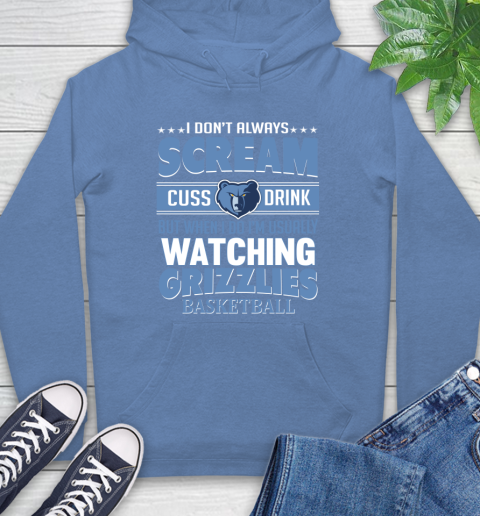 Memphis Grizzlies NBA Basketball I Scream Cuss Drink When I'm Watching My Team Hoodie 11