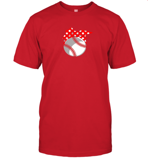 hpnm baseball sport mom red polka dot bandana jersey t shirt 60 front red