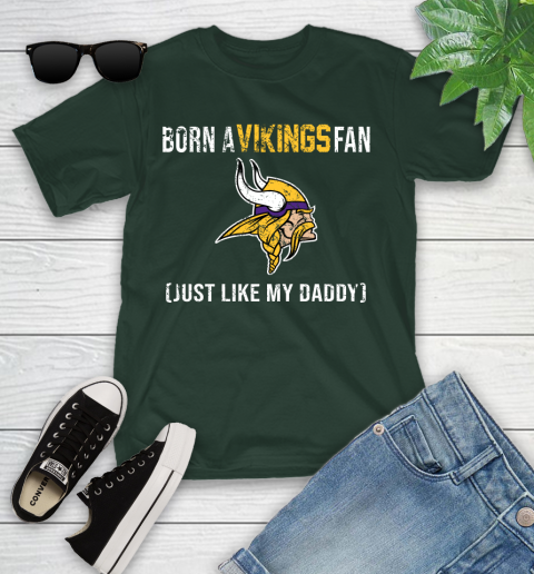 NFL Minnesota Vikings Football Loyal Fan Just Like My Daddy Shirt Youth T-Shirt 4