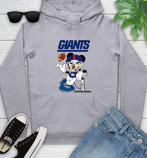 NFL newyork giants Mickey Mouse Disney Super Bowl Football T Shirt Youth Hoodie 6