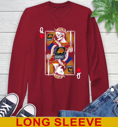 NBA Basketball Phoenix Suns The Queen Of Hearts Card Shirt Long Sleeve T-Shirt 9