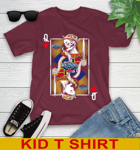 NBA Basketball New Orleans Pelicans The Queen Of Hearts Card Shirt Youth T-Shirt 5