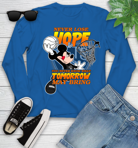 Brooklyn Nets NBA Basketball Mickey Disney Never Lose Hope Youth Long Sleeve 10