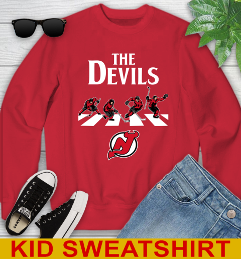 NHL Hockey New Jersey Devils The Beatles Rock Band Shirt Youth Sweatshirt 7
