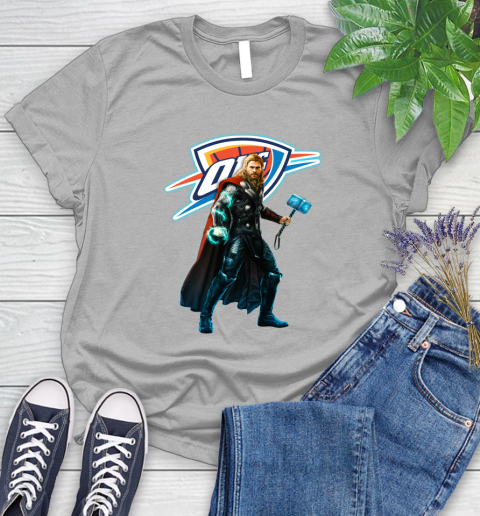 NBA Thor Avengers Endgame Basketball Oklahoma City Thunder Women's T-Shirt 5
