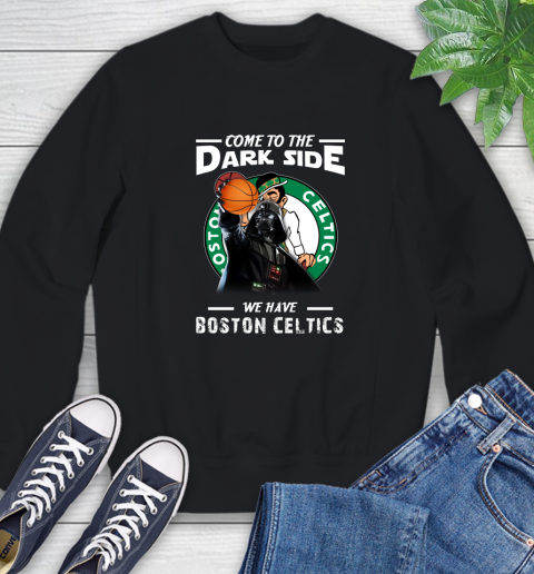 NBA Come To The Dark Side We Have Boston Celtics Star Wars Darth Vader Basketball Sweatshirt