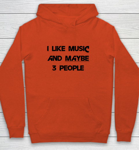 I Like Music and Maybe 3 People Graphic Tee Funny Saying Youth Hoodie 3