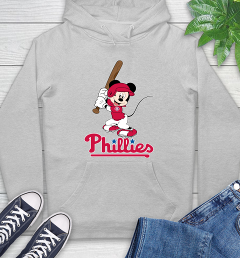 MLB Baseball Philadelphia Phillies Cheerful Mickey Mouse Shirt Hoodie 6