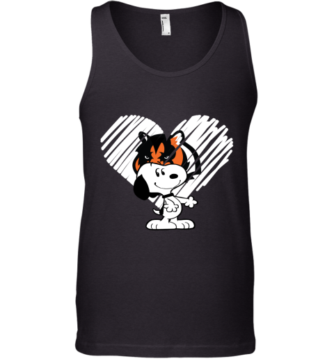 I Love Cincinnati Bengals Snoopy In My Heart NFL Tank Top