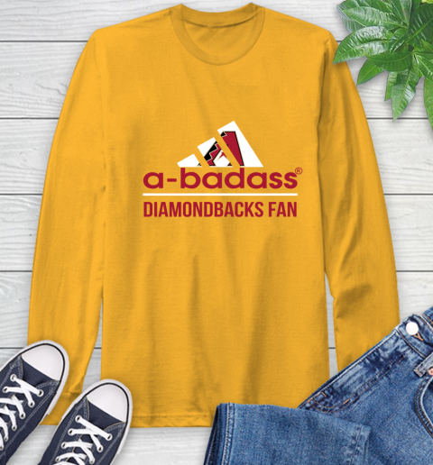 MLB A Badass Arizona Diamondbacks Fan Adidas Baseball Sports Long Sleeve T-Shirt 2