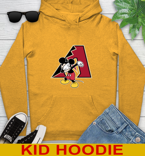 Arizona Diamondbacks MLB Baseball Dabbing Mickey Disney Sports Youth Hoodie 4 Arizona Diamondbacks MLB Baseball Dabbing Mickey Disney Sports Youth Hoodie - Image 4