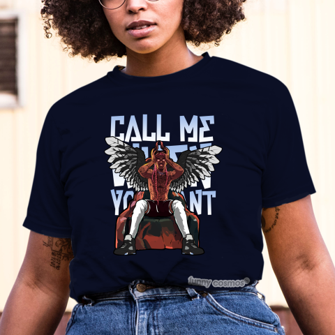 Air Jordan 5 Black Metallic Matching Sneaker Tshirt Call Me When You Want V2 Black and Blue Jordan Tshirt