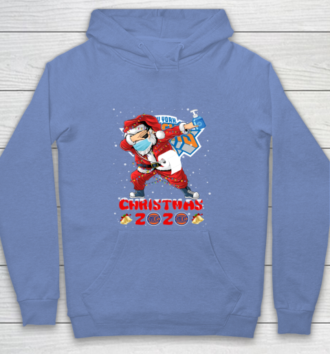 New York Knicks Funny Santa Claus Dabbing Christmas 2020 NBA Youth Hoodie 8
