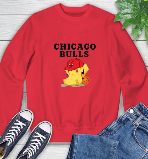 NBA Pikachu Basketball Sports Chicago Bulls Sweatshirt 10