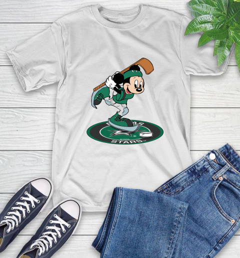 NHL Hockey Dallas Stars Cheerful Mickey Disney Shirt T-Shirt 2