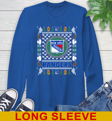 New York Rangers Merry Christmas NHL Hockey Loyal Fan Long Sleeve T-Shirt 11