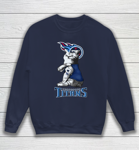 NFL Football My Cat Loves Tennessee Titans Sweatshirt 2