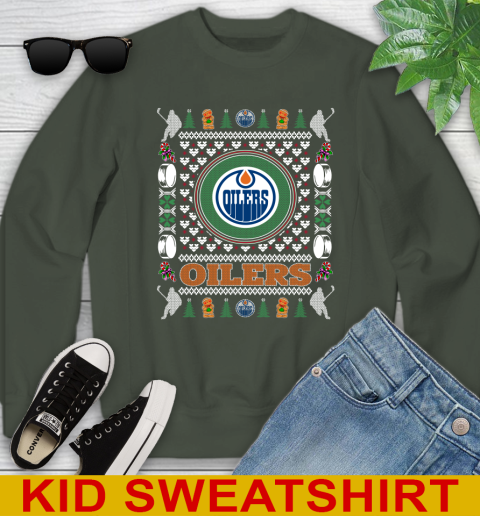 Edmonton Oilers Merry Christmas NHL Hockey Loyal Fan Youth Sweatshirt 8