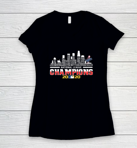 Los Angeles Dodgers Championship 2020 Women's V-Neck T-Shirt