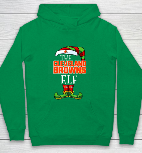 Cleveland Browns Christmas ELF Funny NFL Youth Hoodie 4