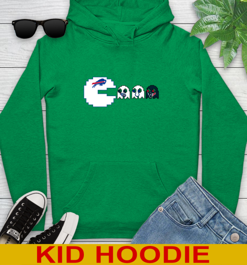 Buffalo Bills NFL Football Pac Man Champion Youth Hoodie 8