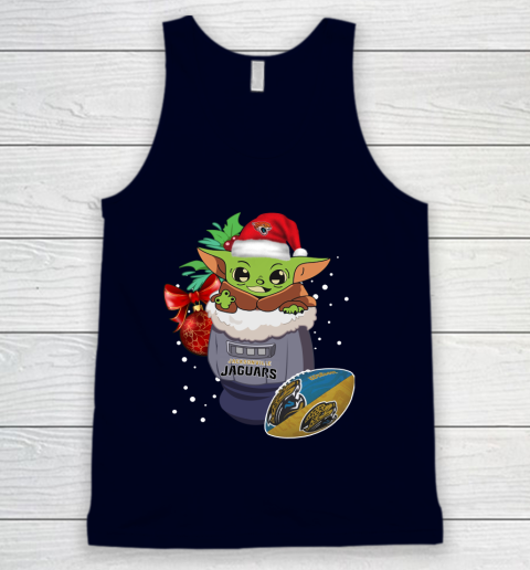 Jacksonville Jaguars Christmas Baby Yoda Star Wars Funny Happy NFL Tank Top 3