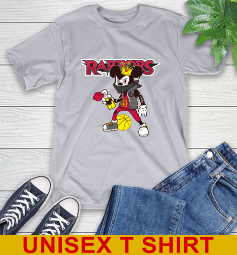 Toronto Raptors NBA Basketball Mickey Peace Sign Sports T-Shirt 6