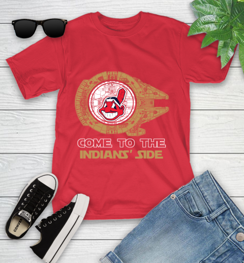 MLB Come To The Cleveland Indians Side Star Wars Baseball Sports Youth T-Shirt 13