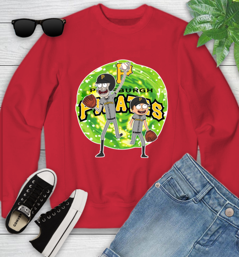 MLB Pittsburgh Pirates Rick And Morty Baseball Sports Youth Sweatshirt 9