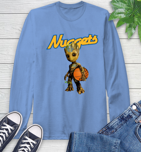 Denver Nuggets NBA Basketball Groot Marvel Guardians Of The Galaxy Long Sleeve T-Shirt 11