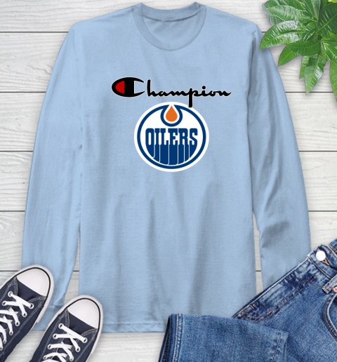 NHL Hockey Edmonton Oilers Champion Shirt Long Sleeve T-Shirt 6
