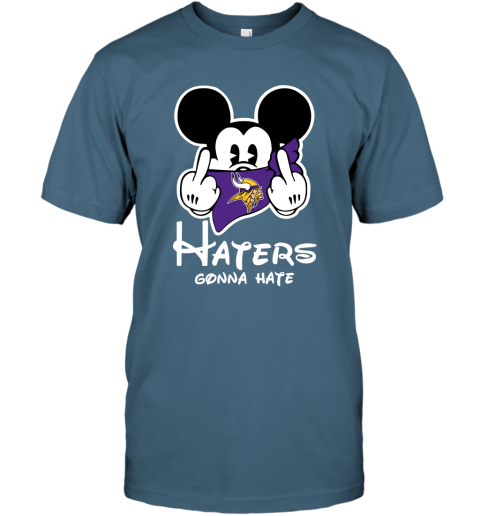 NFL Minnesota Vikings Haters Gonna Hate Mickey Mouse Disney Football T Shirt 2J3r4TGIJrI classic t shirt 2 95 151514 front indigo blue