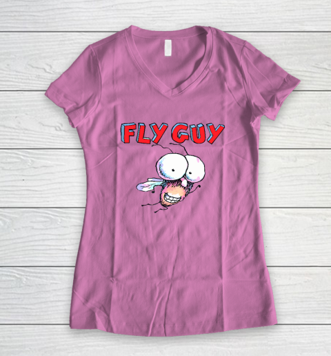 Fly Guy Funny Women's V-Neck T-Shirt 6