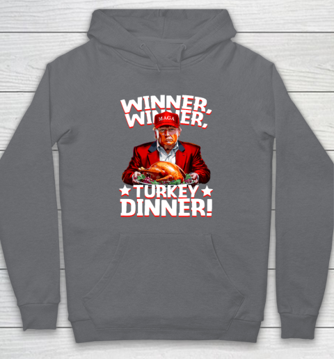 Funny Trump Winner Winner Turkey Dinner Thanksgiving Hoodie 3