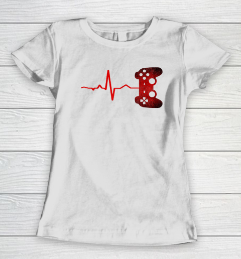 Gamer Heartbeat Video Games Gaming Women's T-Shirt