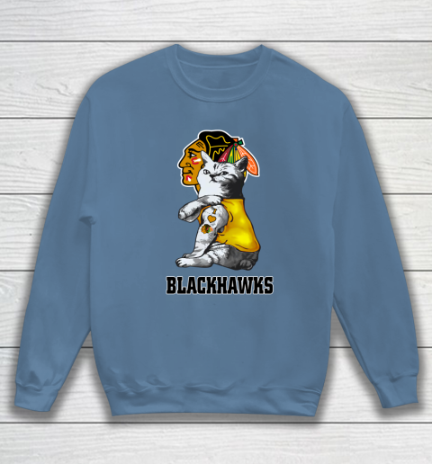 NHL My Cat Loves Chicago Blackhawks Hockey Sweatshirt 6