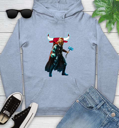 NBA Thor Avengers Endgame Basketball Chicago Bulls Youth Hoodie 10