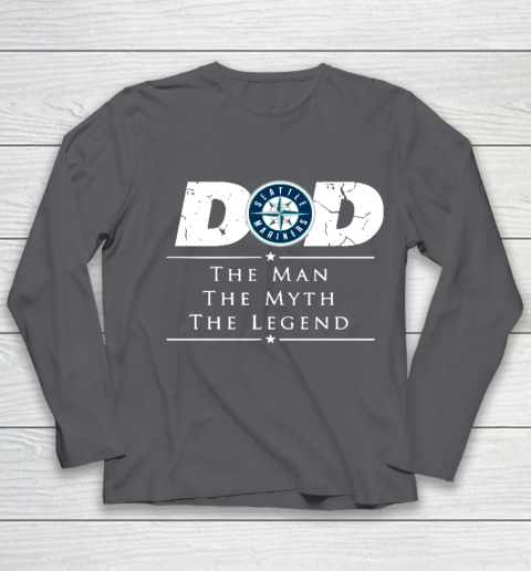 Seattle Mariners MLB Baseball Dad The Man The Myth The Legend Youth Long Sleeve 6