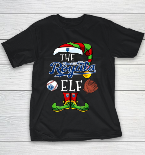 Kansas City Royals Christmas ELF Funny MLB Youth T-Shirt