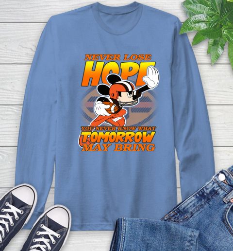 Cleveland Browns NFL Football Mickey Disney Never Lose Hope Long Sleeve T-Shirt 12