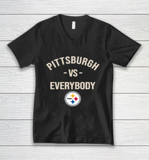 Pittsburgh Steelers Vs Everybody V-Neck T-Shirt