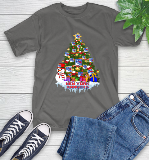 New York Rangers Merry Christmas NHL Hockey Sports T-Shirt 9