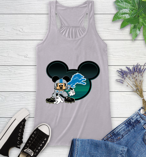 NFL Detroit Lions Mickey Mouse Disney Football T Shirt Racerback Tank 5