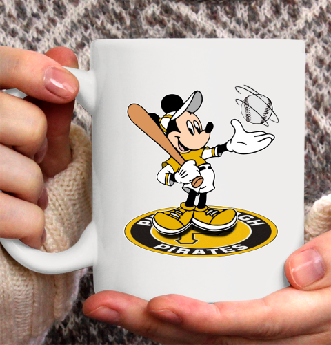 MLB Baseball Pittsburgh Pirates Cheerful Mickey Disney Shirt Ceramic Mug 11oz 2