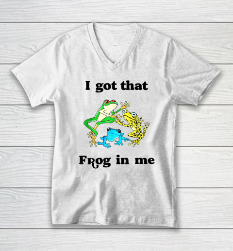 I Got That Frog In Me Cottagecore Frogs Lovers V-Neck T-Shirt