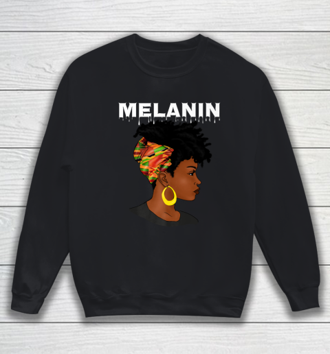 Oheneba Melanin Drippin Black Girl Magic Afro Pride Sweatshirt