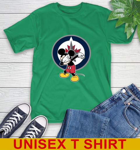 Winnipeg Jets NHL Hockey Dabbing Mickey Disney Sports T-Shirt 7