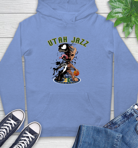 NBA Utah Jazz Basketball Venom Groot Guardians Of The Galaxy Hoodie 11